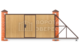 Двойные откатные ворота 2500×3000 ВЭ-5174