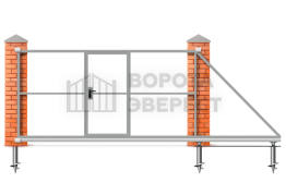 Ворота откатные 2100×3000 Nice ВЭ-4717