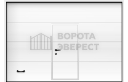Ворота секционные промышленные с калиткой 3500×3500 ВЭ-4153
